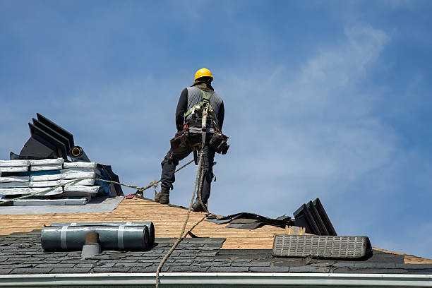 Professional Gutter Installation technician working in Louisville, KY